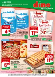Gazetka promocyjna Dino - Gazetka 06 / 2026 - Gazetka - ważna od 10.02 do 10.02.2026 - strona 1 - produkty: JBL, Parówki, Raffaello, Pizza, Ręcznik, Fa