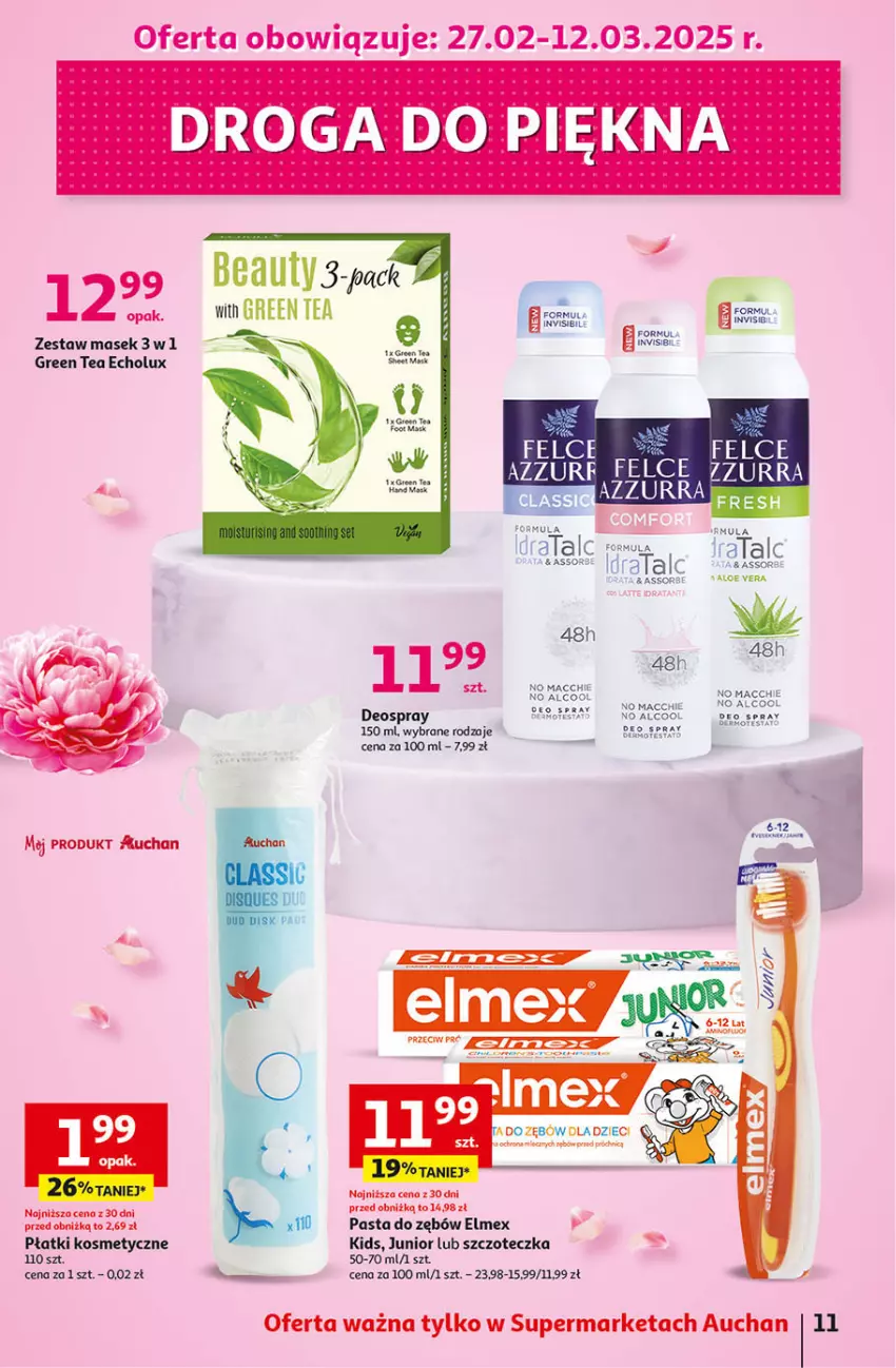 Gazetka promocyjna Auchan - Pewność Niskich Cen Supermarket - ważna 27.02 do 05.03.2025 - strona 13 - produkty: Dzieci, Elmex, Gres, LG, Mule, Pasta do zębów, Płatki kosmetyczne, Szczoteczka