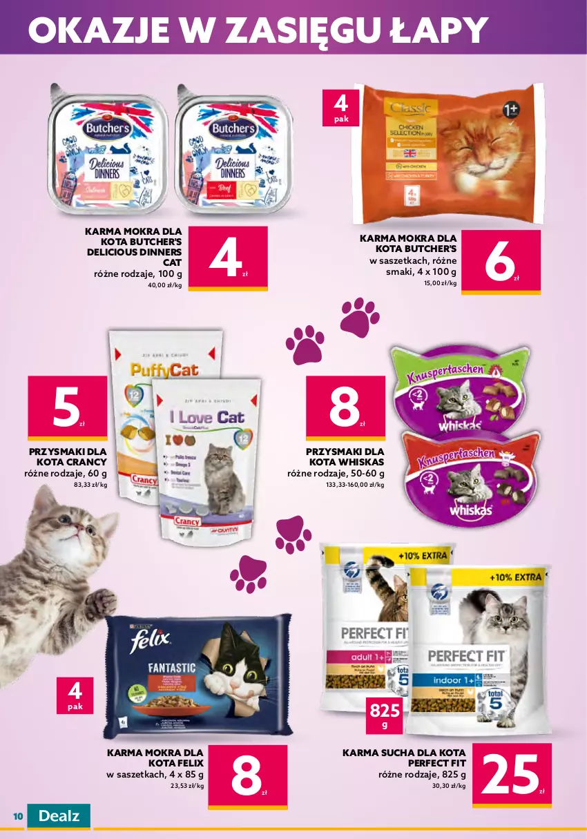 Gazetka promocyjna Dealz - NOWA GAZETKADeaLOVE okazje 💕 - ważna 08.02 do 21.02.2023 - strona 10 - produkty: Butcher's, Felix, Pedigree, Przysmaki, Whiskas