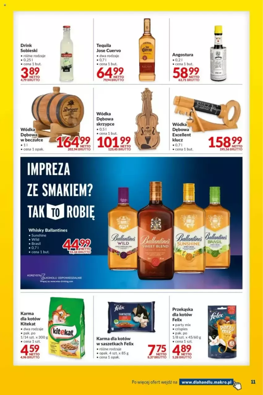 Gazetka promocyjna Makro - ważna 18.03 do 31.03.2025 - strona 3 - produkty: Fa, Felix, Jose Cuervo, KiteKat, Tequila, Whisky, Wódka