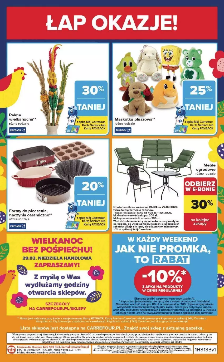 Gazetka promocyjna Carrefour - Gazetka Weekend okazji już od czwartku! - ważna 26.03 do 29.03.2026 - strona 12 - produkty: Fa, Maskotka pluszowa, Meble, Palma, Piec