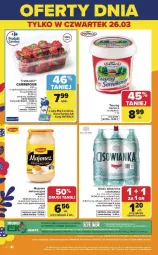 Gazetka promocyjna Carrefour - Gazetka Weekend okazji już od czwartku! - Gazetka - ważna od 29.03 do 29.03.2026 - strona 2 - produkty: Majonez, Ser, Twaróg, Piątnica, Truskawki, Winiary, Taca, Cisowianka