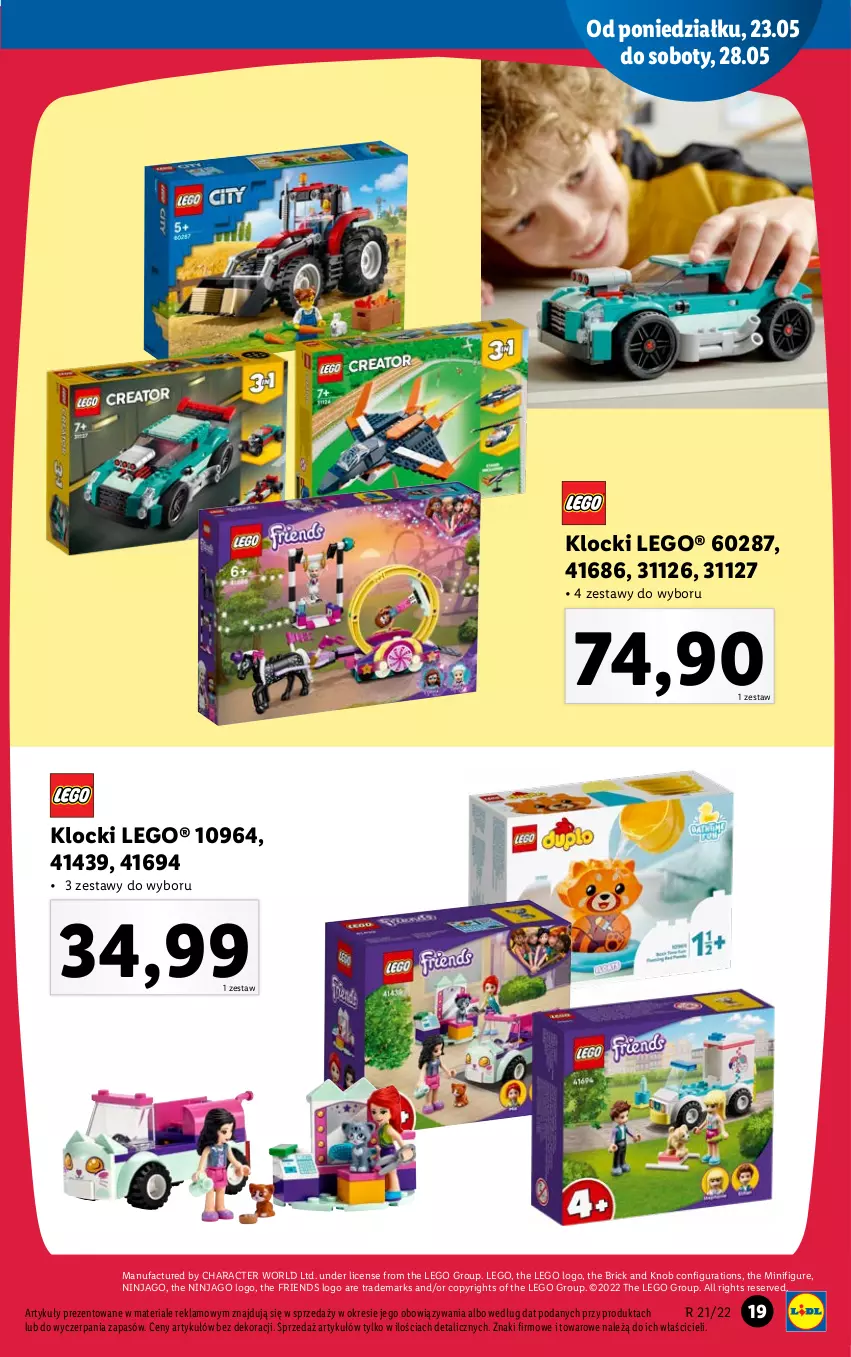 Gazetka promocyjna Lidl - GAZETKA - ważna 23.05 do 28.05.2022 - strona 21 - produkty: Fa, Klocki, LEGO, Ser