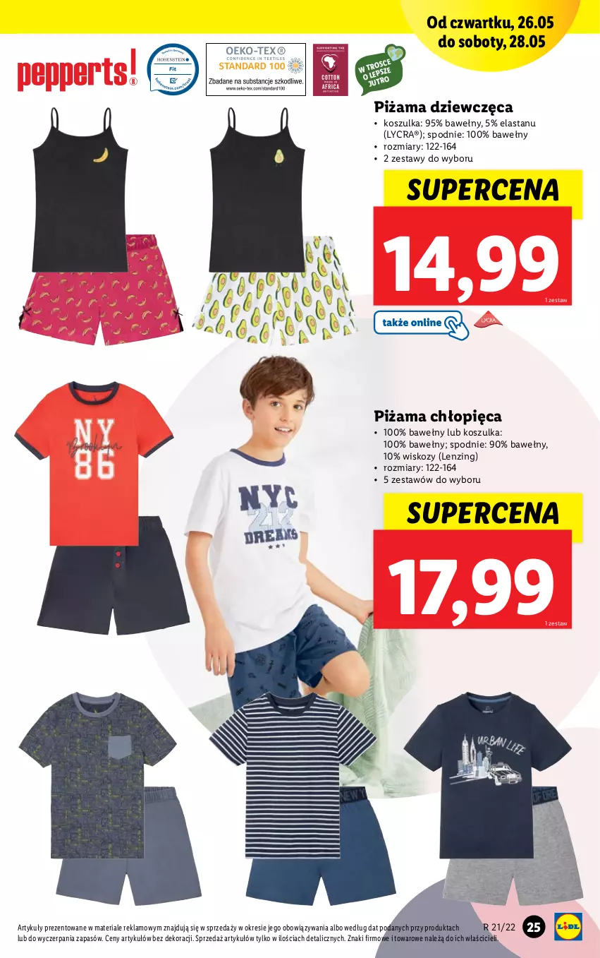 Gazetka promocyjna Lidl - GAZETKA - ważna 23.05 do 28.05.2022 - strona 27 - produkty: Kosz, Koszulka, Piżama, Spodnie