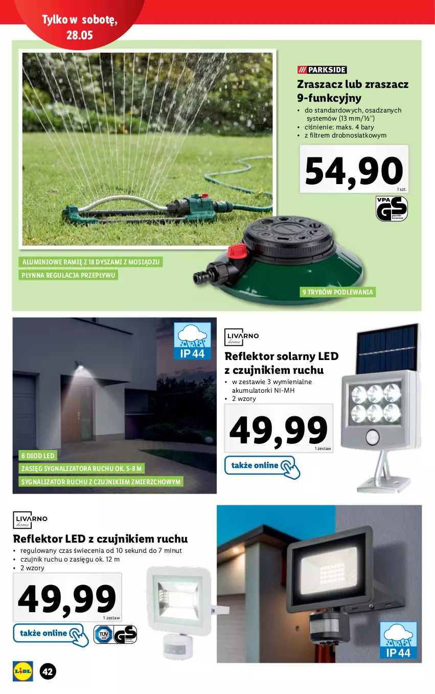 Gazetka promocyjna Lidl - GAZETKA - ważna 23.05 do 28.05.2022 - strona 44 - produkty: Akumulator, Reflektor, Reflektor LED