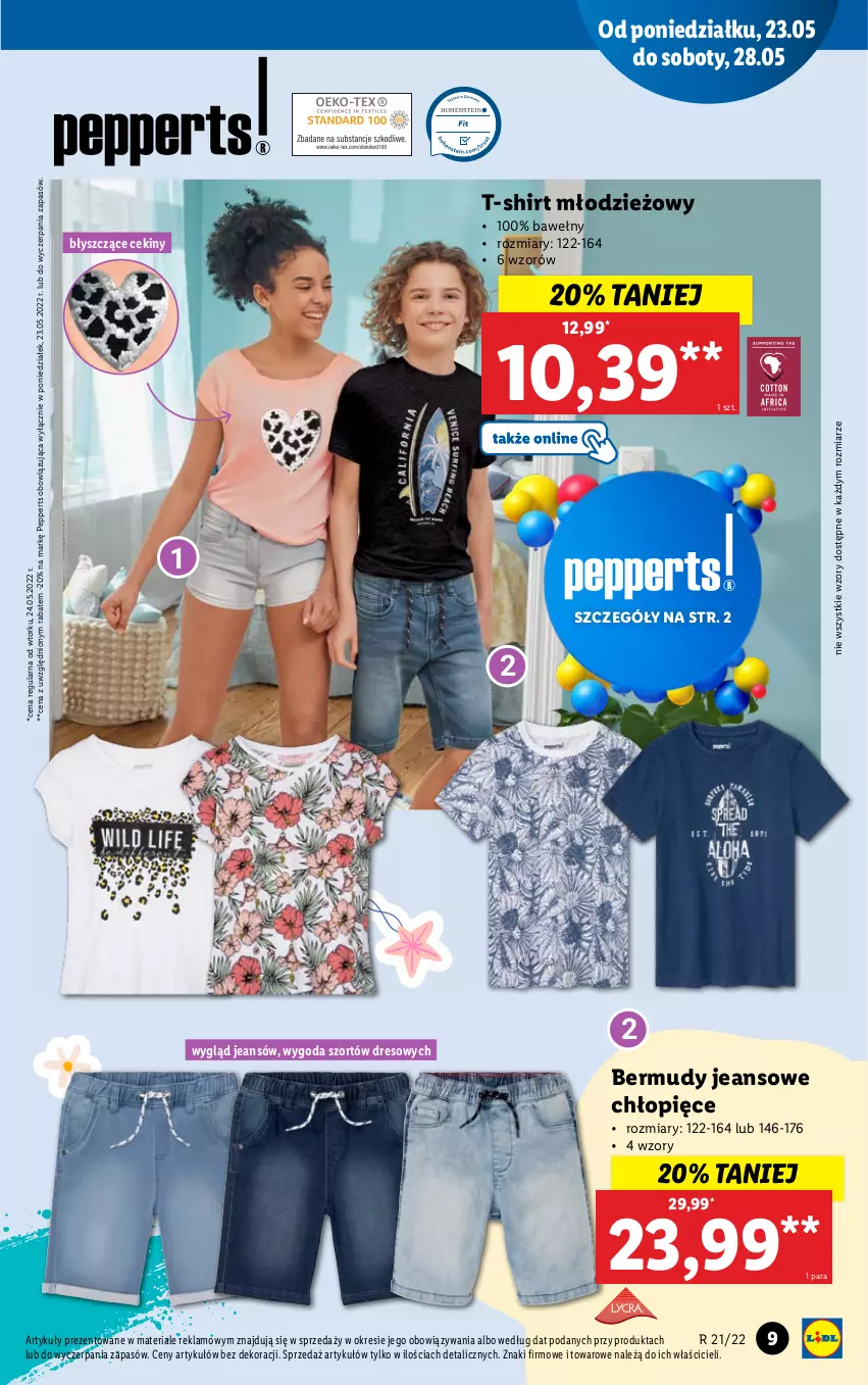 Gazetka promocyjna Lidl - GAZETKA - ważna 23.05 do 28.05.2022 - strona 9 - produkty: Bermudy, Dres, T-shirt