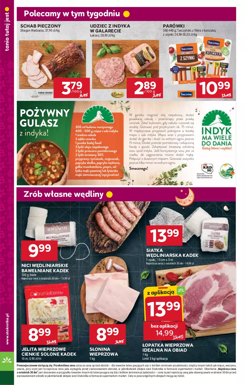 Gazetka promocyjna Stokrotka - Supermarket Opole/Radom - ważna 28.11 do 04.12.2024 - strona 16 - produkty: Gala, HP, Parówki, Piec, Pieczony udziec z indyka, Schab pieczony, Siatka, Udziec z indyka, Udziec z indyka w galarecie