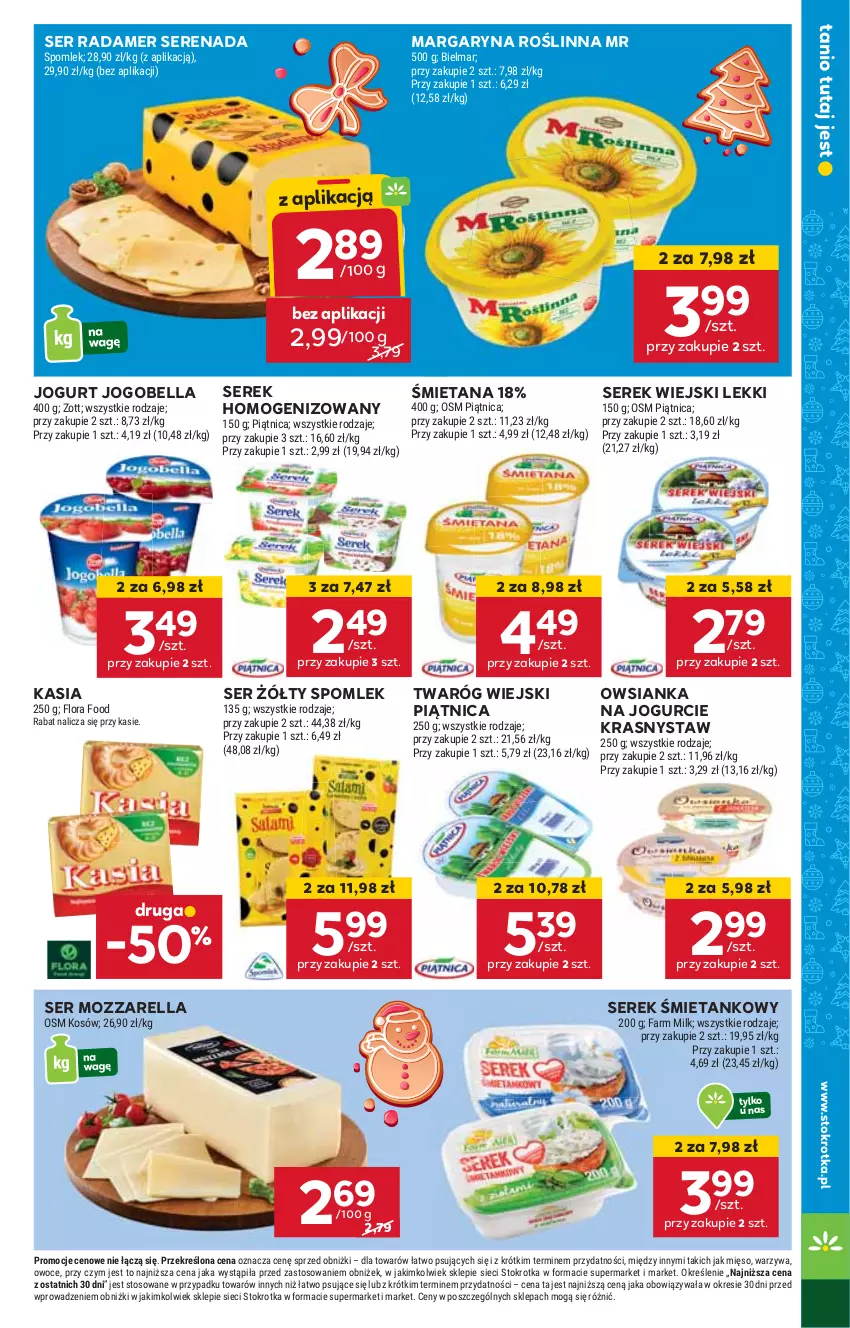 Gazetka promocyjna Stokrotka - Supermarket Opole/Radom - ważna 28.11 do 04.12.2024 - strona 17 - produkty: Bell, Bella, HP, Jogobella, Jogurt, Kasia, Margaryna, Mozzarella, Owsianka, Piątnica, Radamer, Ser, Serek, Serek wiejski, Twaróg