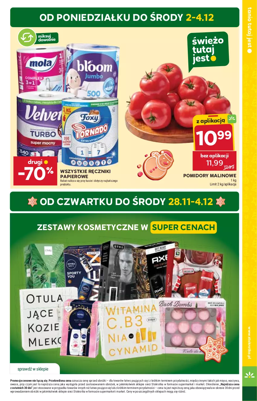 Gazetka promocyjna Stokrotka - Supermarket Opole/Radom - ważna 28.11 do 04.12.2024 - strona 5 - produkty: HP, Papier, Pomidory, Ręcznik, Ręczniki papierowe