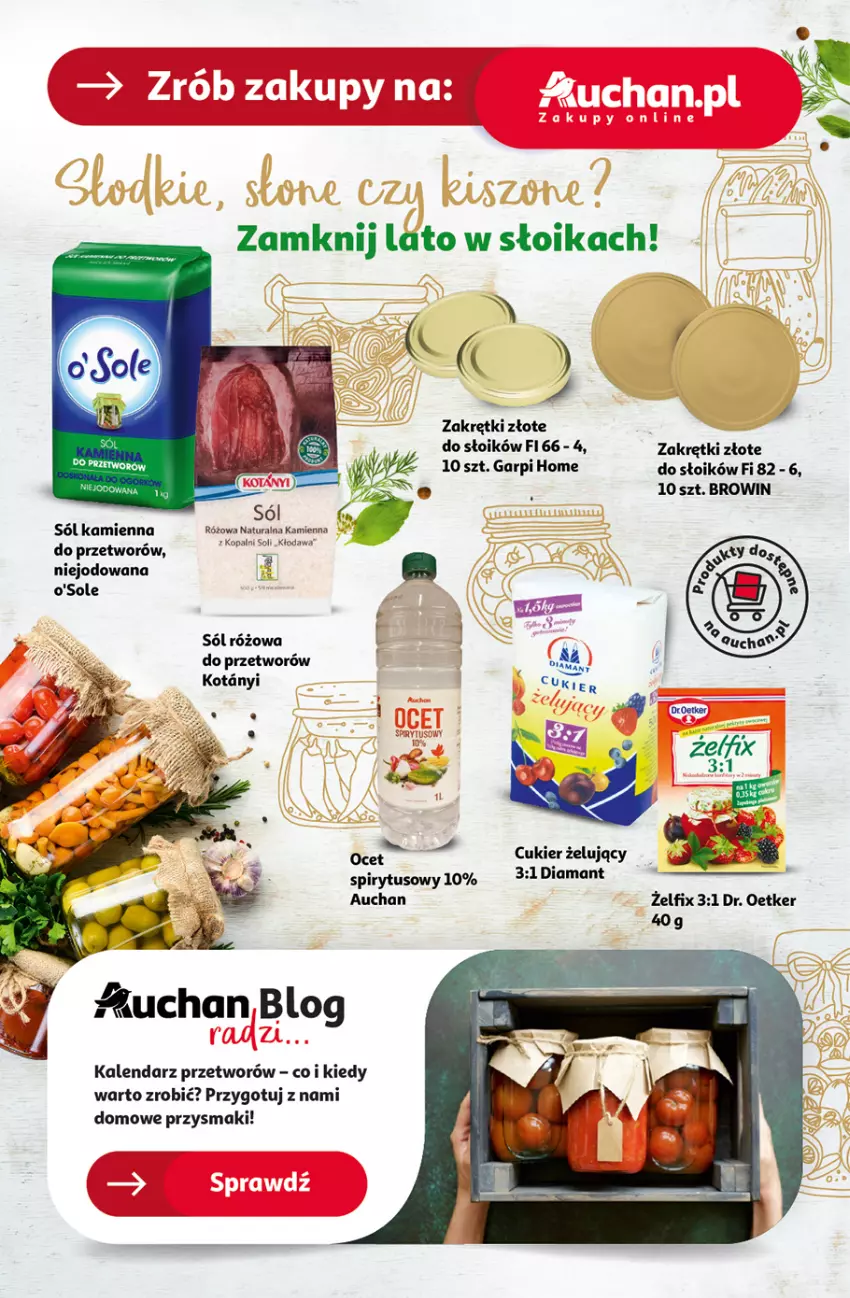 Gazetka promocyjna Auchan - Hipermarket - ważna 08.08 do 14.08.2024 - strona 38 - produkty: Cukier, Diamant, Dr. Oetker, Kalendarz, Przysmaki, Sól