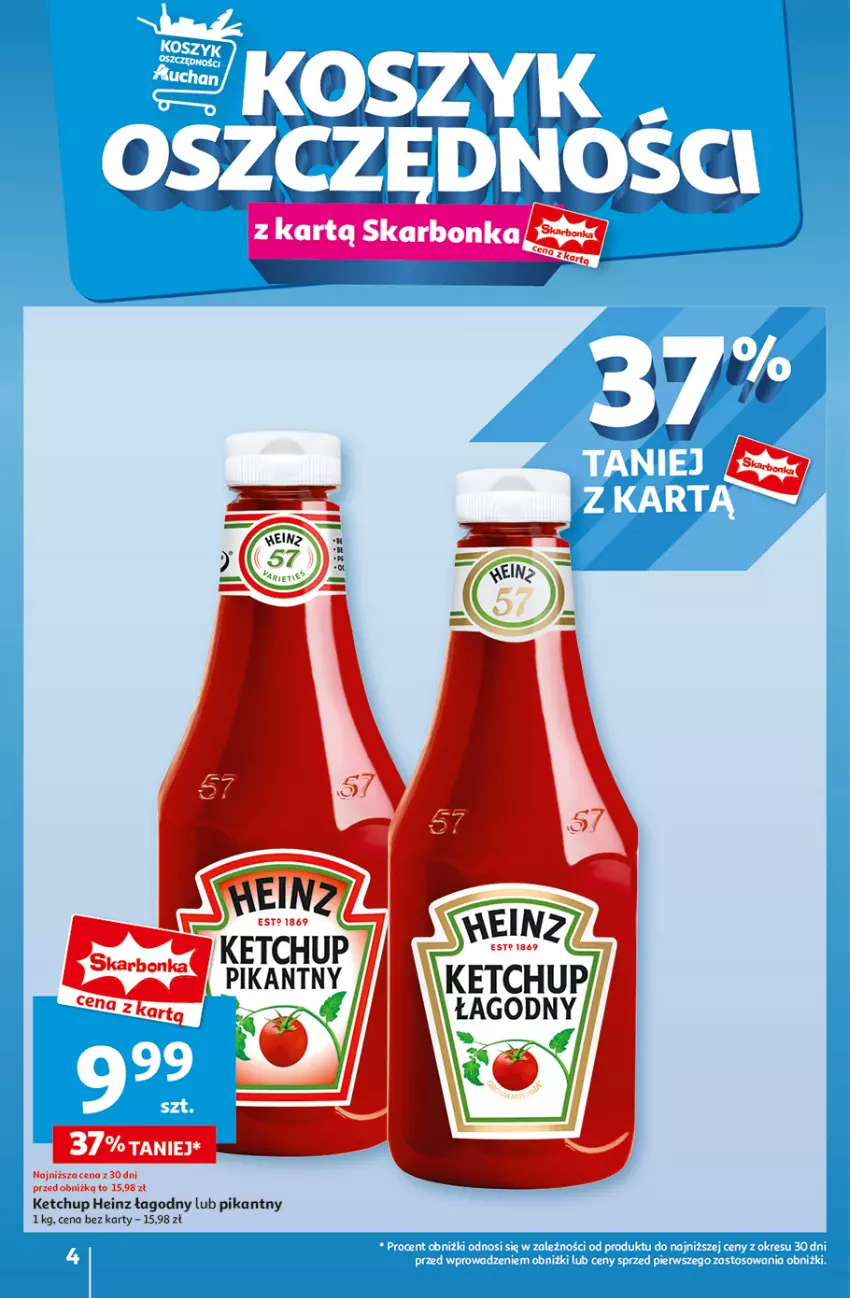 Gazetka promocyjna Auchan - Hipermarket - ważna 08.08 do 14.08.2024 - strona 4 - produkty: Heinz, Ketchup