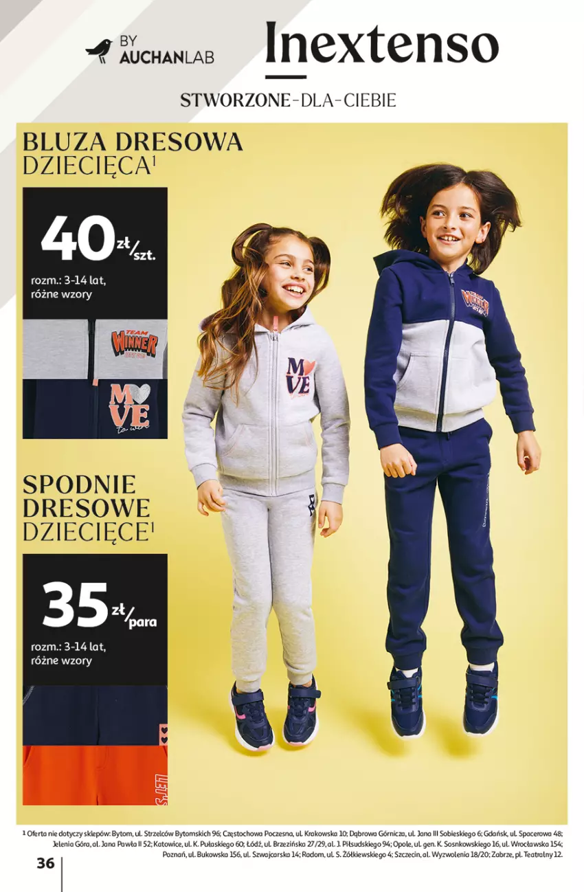 Gazetka promocyjna Auchan - Hipermarket - ważna 08.08 do 14.08.2024 - strona 44 - produkty: Acer, Bluza, Bluza dresowa, Cars, Dres, Dzieci, Sos, Spodnie, Spodnie dresowe