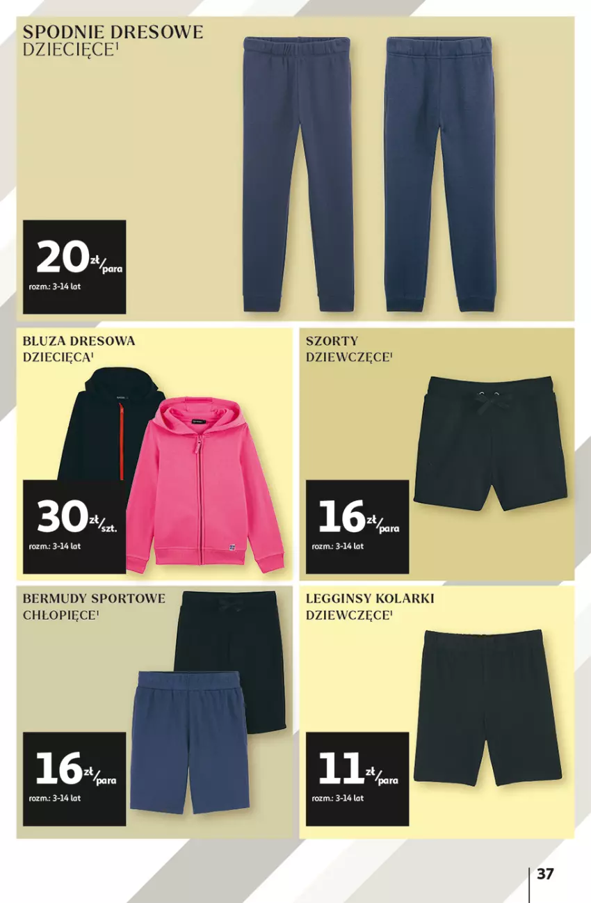 Gazetka promocyjna Auchan - Hipermarket - ważna 08.08 do 14.08.2024 - strona 45 - produkty: Bermudy, Bluza, Bluza dresowa, Dres, Dzieci, Gin, Legginsy, Por, Spodnie, Spodnie dresowe, Sport, Szorty