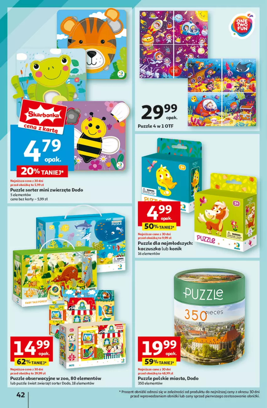 Gazetka promocyjna Auchan - Hipermarket - ważna 08.08 do 14.08.2024 - strona 50 - produkty: Puzzle, Ser, Zwierzęta