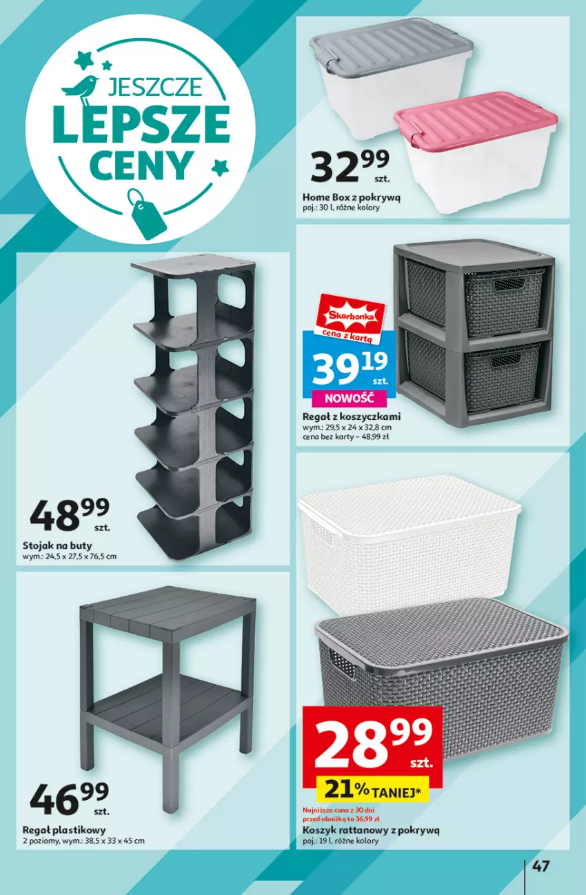 Gazetka promocyjna Auchan - Hipermarket - ważna 08.08 do 14.08.2024 - strona 55 - produkty: Buty, Kosz, Regał, Stojak, Stojak na buty