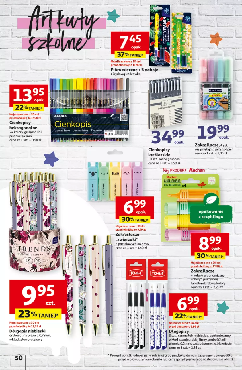 Gazetka promocyjna Auchan - Hipermarket - ważna 08.08 do 14.08.2024 - strona 58 - produkty: Cars, Długopis, Inka, Olej, Papier, Por, Tusz