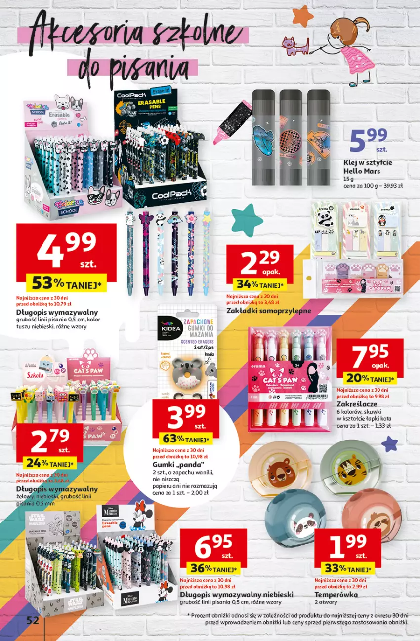 Gazetka promocyjna Auchan - Hipermarket - ważna 08.08 do 14.08.2024 - strona 60 - produkty: Długopis, Klej, Mars, Mop, Panda, Papier, Ser, Tusz