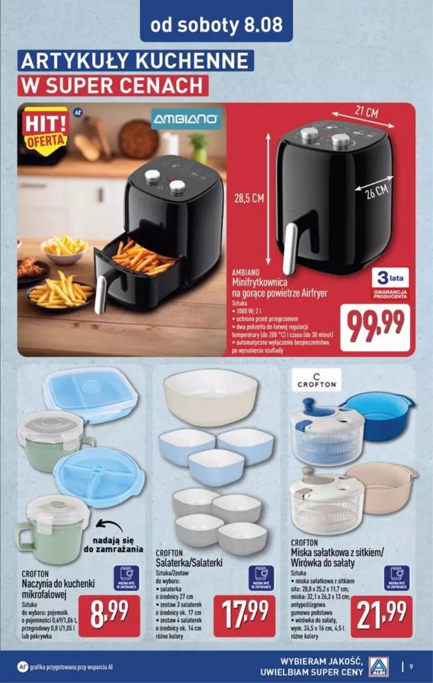Gazetka promocyjna Aldi - Przygotuj się na kolejny tydzień - ważna 05.08 do 08.08.2026 - strona 9 - produkty: Fa, Miska, Por, Sałat, Salaterka