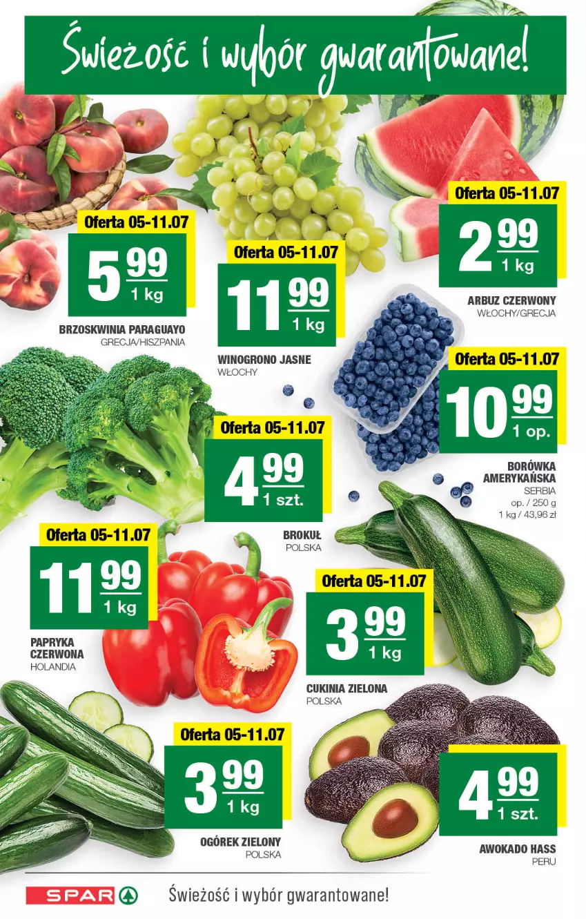 Gazetka promocyjna Spar - Spar - ważna 02.07 do 12.07.2023 - strona 2 - produkty: Arbuz, Borówka, Ogórek, Papryka, Papryka czerwona, Ser, Wino