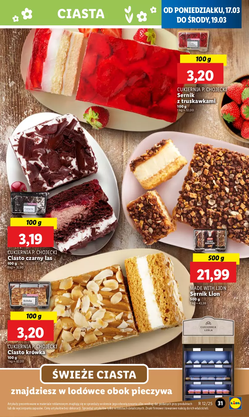 Gazetka promocyjna Lidl - GAZETKA - ważna 17.03 do 19.03.2025 - strona 31 - produkty: Cukier, Lion, Piec, Ser