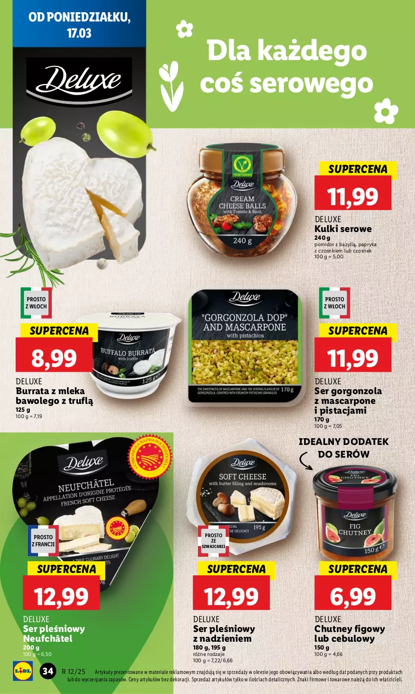 Gazetka promocyjna Lidl - GAZETKA - ważna 17.03 do 19.03.2025 - strona 34 - produkty: Bazyl, Burrata, Czosnek, Gorgonzola, LEGO, Mascarpone, Papryka, Ser, Ser pleśniowy