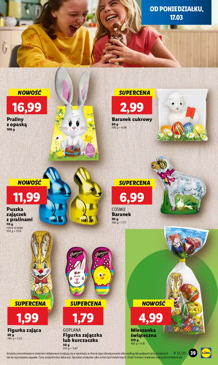 Gazetka promocyjna Lidl - GAZETKA - ważna 17.03 do 19.03.2025 - strona 39 - produkty: Goplana, LANA, Praliny