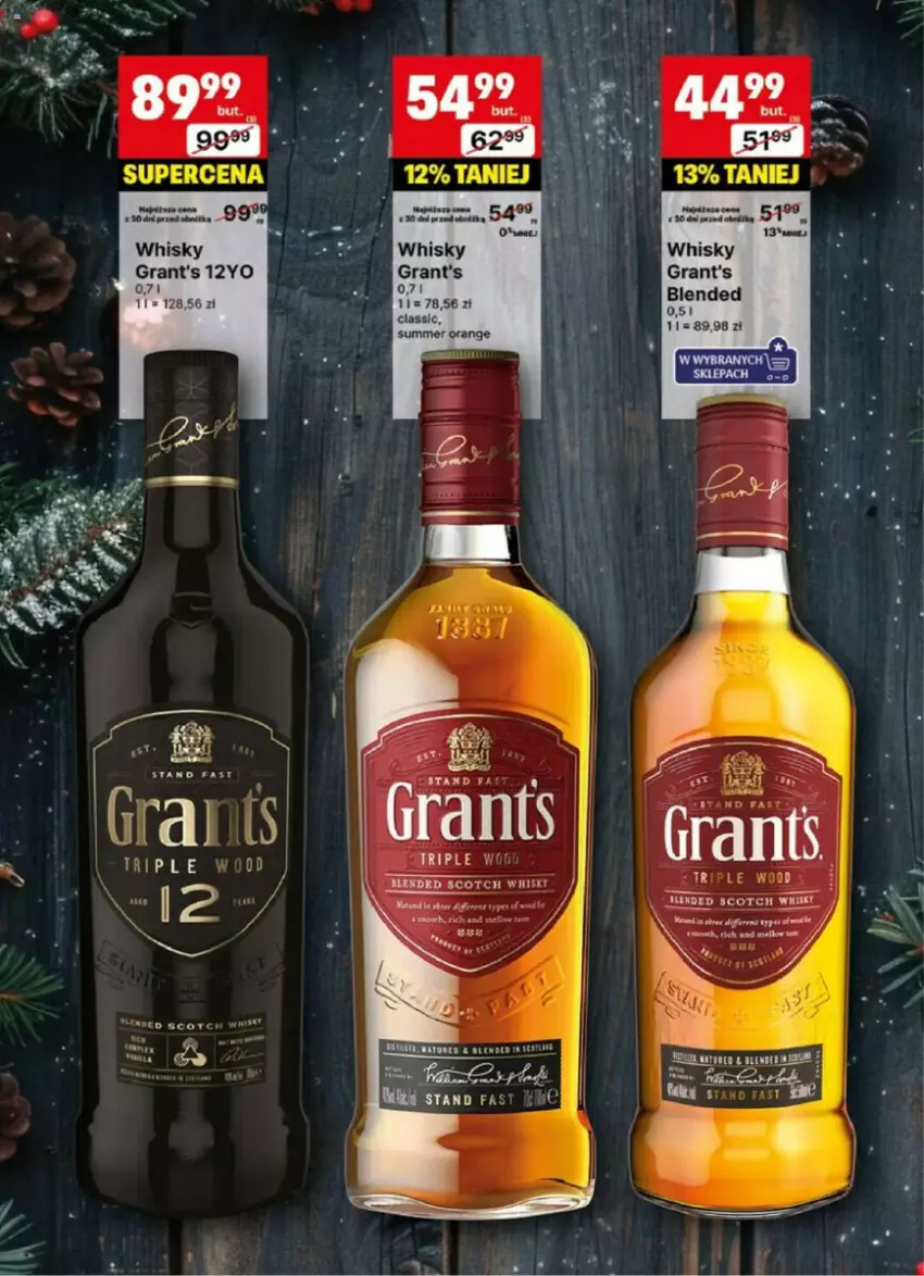 Gazetka promocyjna Delikatesy Centrum - ważna 02.12 do 15.12.2024 - strona 12 - produkty: Fa, Gin, Gra, Grant's, Whisky