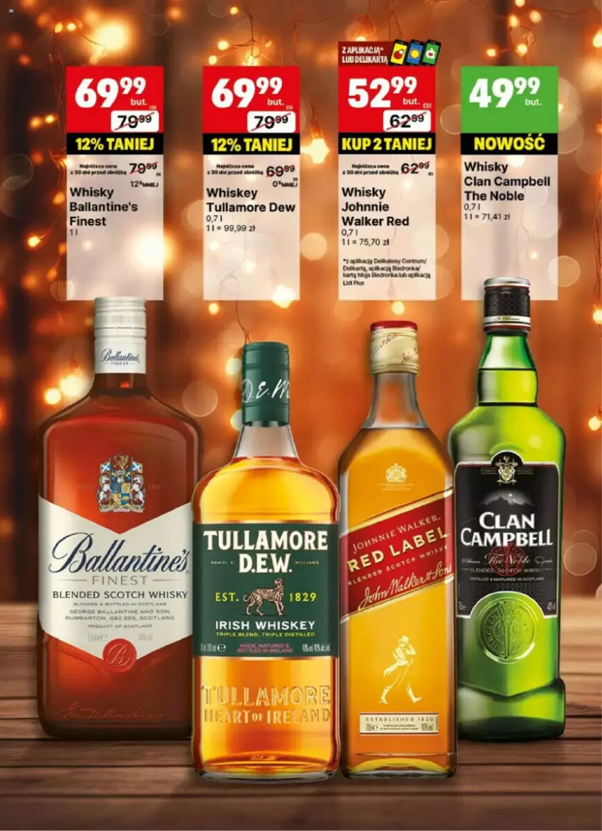 Gazetka promocyjna Delikatesy Centrum - ważna 02.12 do 15.12.2024 - strona 6 - produkty: Ballantine's, Bell, Johnnie Walker, Orka, Tullamore Dew, Whiskey, Whisky