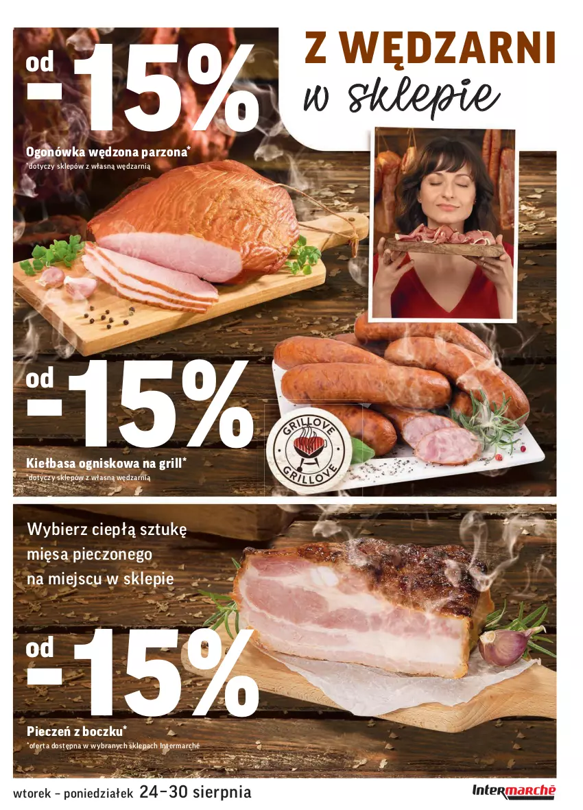 Gazetka promocyjna Intermarche - Gazetka promocyjna - ważna 24.08 do 30.08.2021 - strona 13 - produkty: Grill, Kiełbasa, Ogonówka, Piec