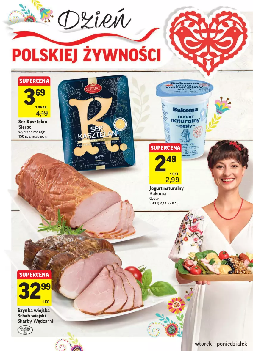 Gazetka promocyjna Intermarche - Gazetka promocyjna - ważna 24.08 do 30.08.2021 - strona 2 - produkty: Bakoma, Jogurt, Jogurt naturalny, Kasztelan, Ser, Ser Kasztelan, Szynka