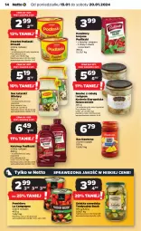 Gazetka promocyjna Netto - Artykuły spożywcze - Gazetka - ważna od 20.01 do 20.01.2024 - strona 14 - produkty: Sałatka, Ketchup, Dawtona, Sos, Kuchnia Staropolska, Kuchnia, Winiary, Pasztet, Sałat, Smalec, Podlaski, Bazyl, Pudliszki, Pomidory, Pomidory krojone