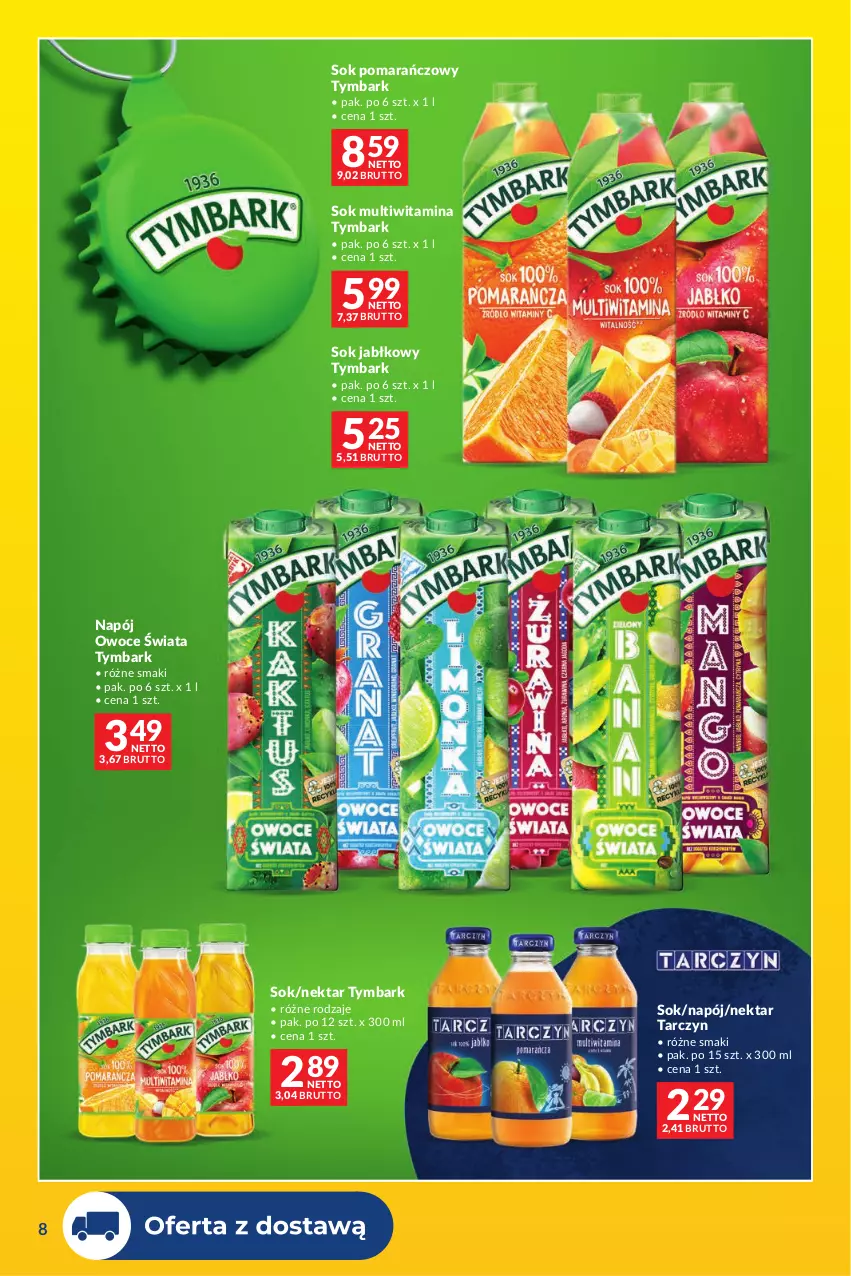 Gazetka promocyjna Makro - Dostawy dla gastronomii - ważna 01.09 do 30.09.2026 - strona 8 - produkty: Napój, Nektar, Owoce, Sok, Sok jabłkowy, Sok pomarańczowy, Tymbark
