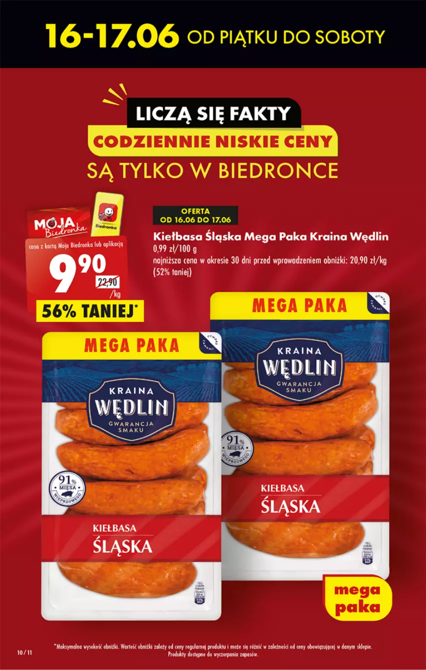 Gazetka promocyjna Biedronka - Gazetka - Biedronka.pl - ważna 15.06 do 21.06.2023 - strona 10 - produkty: Kiełbasa, Kiełbasa śląska, Sok