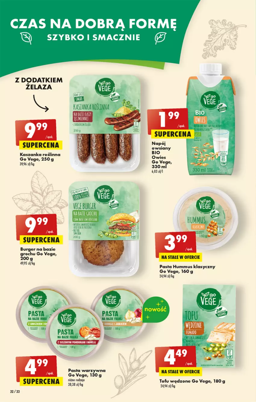 Gazetka promocyjna Biedronka - Gazetka - Biedronka.pl - ważna 15.06 do 21.06.2023 - strona 32 - produkty: Hummus, Kasza, Kaszanka, Mus, Pasta warzywna, Tofu