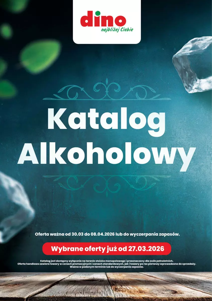 Gazetka promocyjna Dino - Katalog alkoholowy / marzec-kwiecień 2026 - ważna 30.03 do 08.04.2026 - strona 1 - produkty: JBL