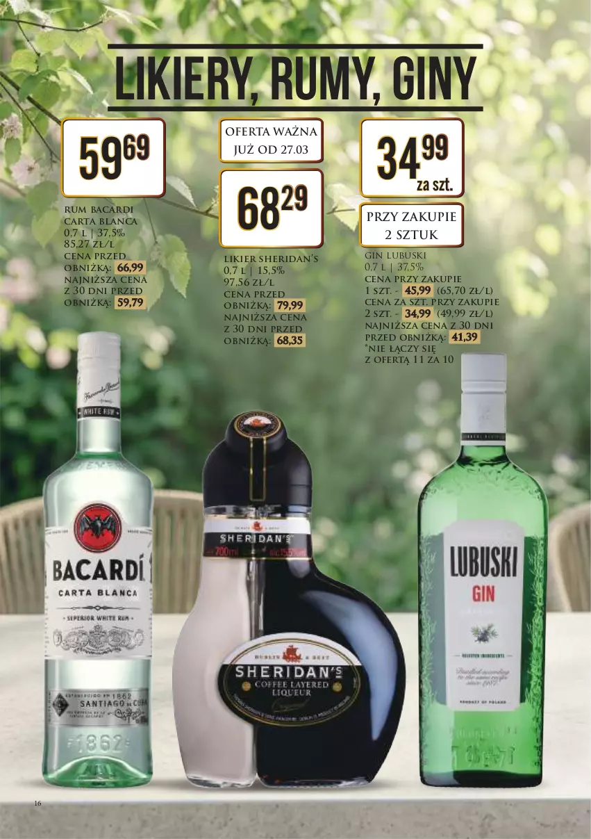 Gazetka promocyjna Dino - Katalog alkoholowy / marzec-kwiecień 2026 - ważna 30.03 do 08.04.2026 - strona 17 - produkty: Bacardi, Gin, Likier, Rum