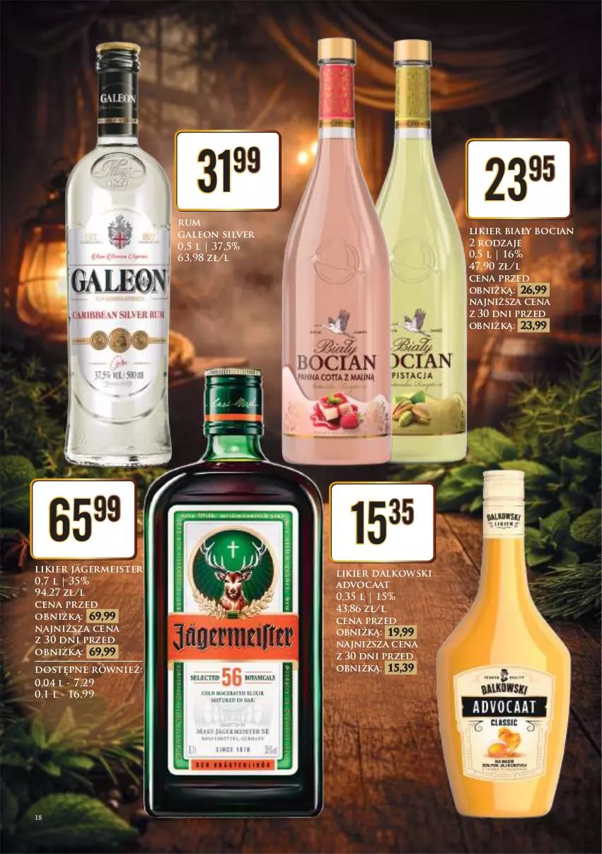 Gazetka promocyjna Dino - Katalog alkoholowy / marzec-kwiecień 2026 - ważna 30.03 do 08.04.2026 - strona 19 - produkty: Advocaat, Biały Bocian, Leon, Likier, Rum