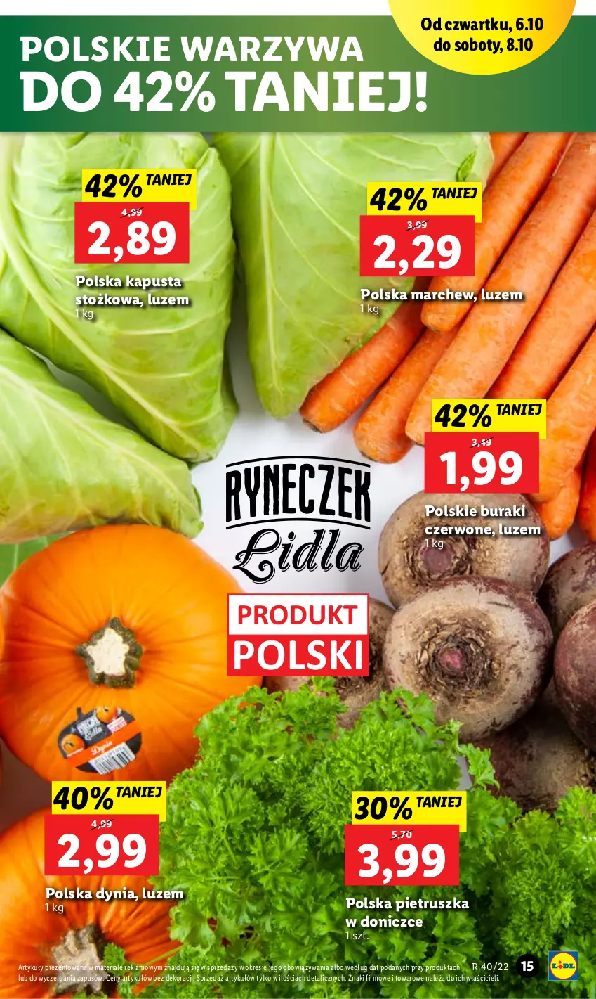 Gazetka promocyjna Lidl - GAZETKA - ważna 06.10 do 08.10.2022 - strona 15 - produkty: Buraki, Pietruszka, Warzywa