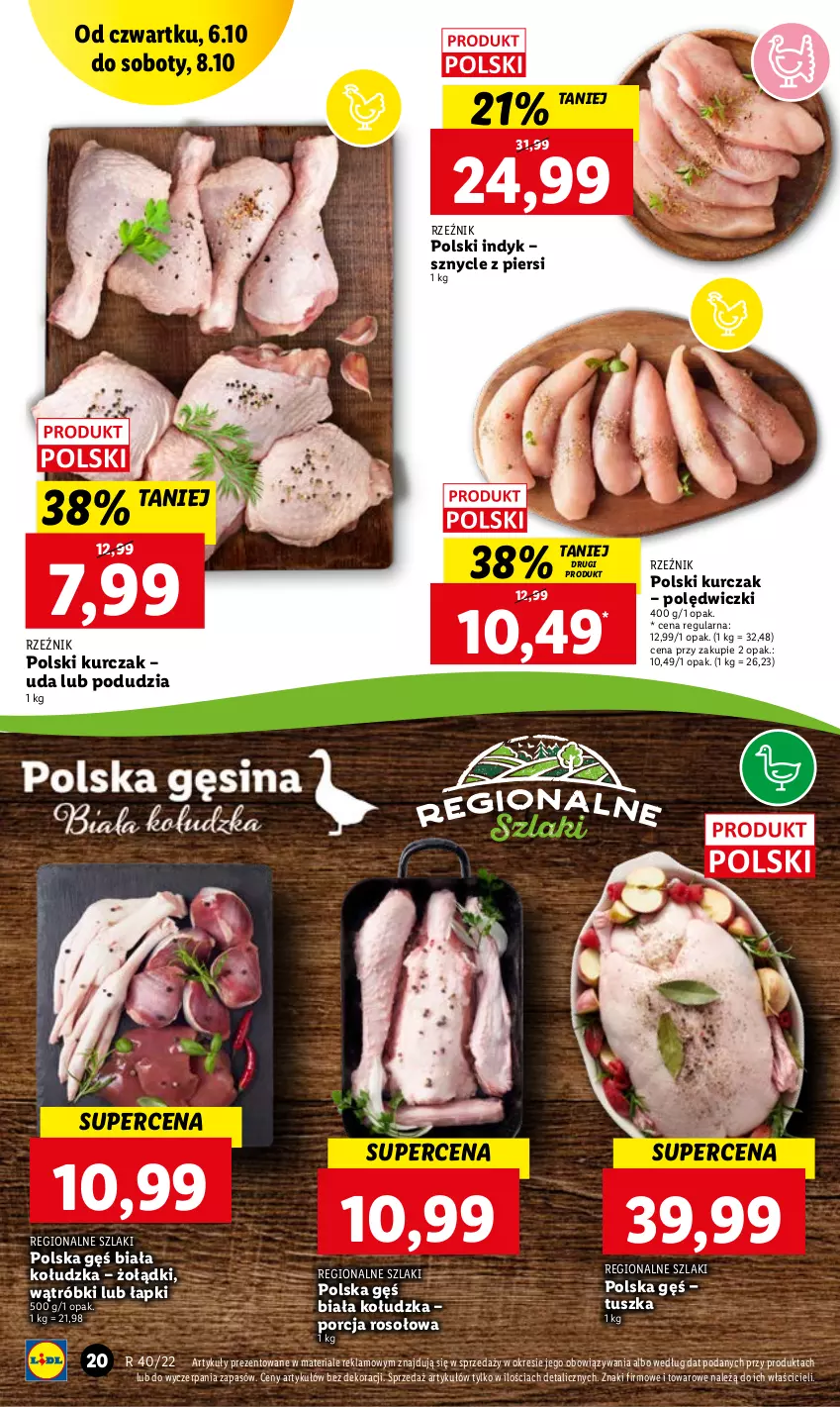 Gazetka promocyjna Lidl - GAZETKA - ważna 06.10 do 08.10.2022 - strona 20 - produkty: Kurczak, Por, Tusz