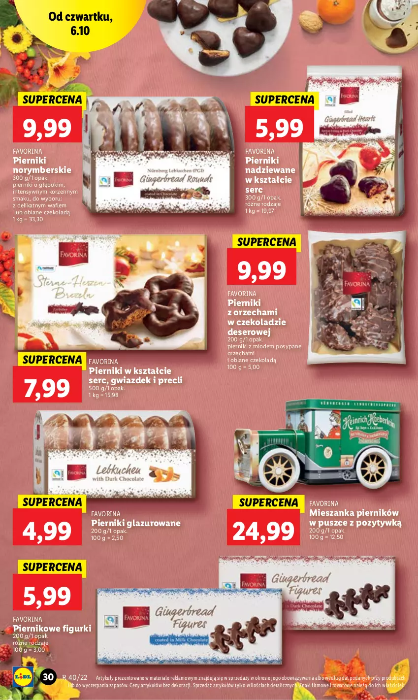 Gazetka promocyjna Lidl - GAZETKA - ważna 06.10 do 08.10.2022 - strona 30 - produkty: Deser, Fa, Lazur, Piernik, Ser, Wafle