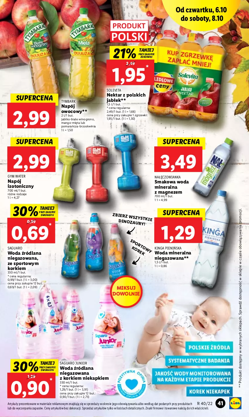 Gazetka promocyjna Lidl - GAZETKA - ważna 06.10 do 08.10.2022 - strona 41 - produkty: LANA, Magnez, Mango, Mięta, Nałęczowianka, Napój, Napój izotoniczny, Nektar, Por, Sport, Tymbark, Wino, Woda, Woda mineralna