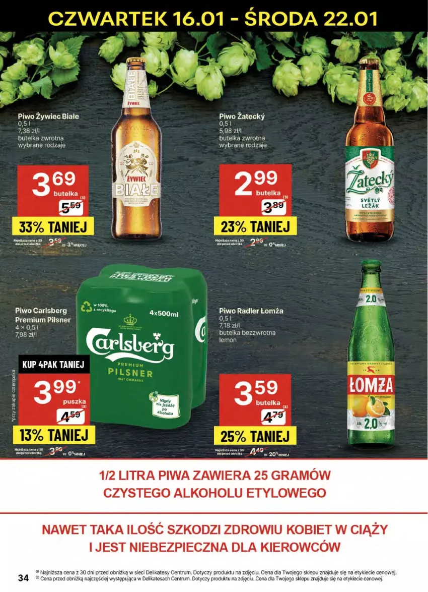 Gazetka promocyjna Delikatesy Centrum - NOWA GAZETKA Delikatesy Centrum od 16 stycznia! 16-22.01.2025 - ważna 16.01 do 22.01.2025 - strona 34 - produkty: Carlsberg, Gra, KOBO, Piec, Piwa, Piwo, Radler, Rum