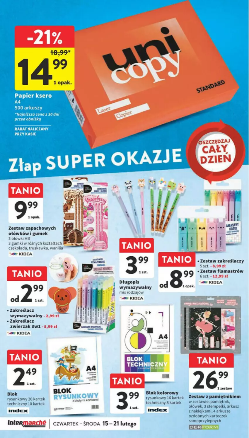 Gazetka promocyjna Intermarche - ważna 15.02 do 21.02.2024 - strona 32 - produkty: Czekolada, Długopis, Fa, Klej, Mop, Pamiętnik, Papier, Ser