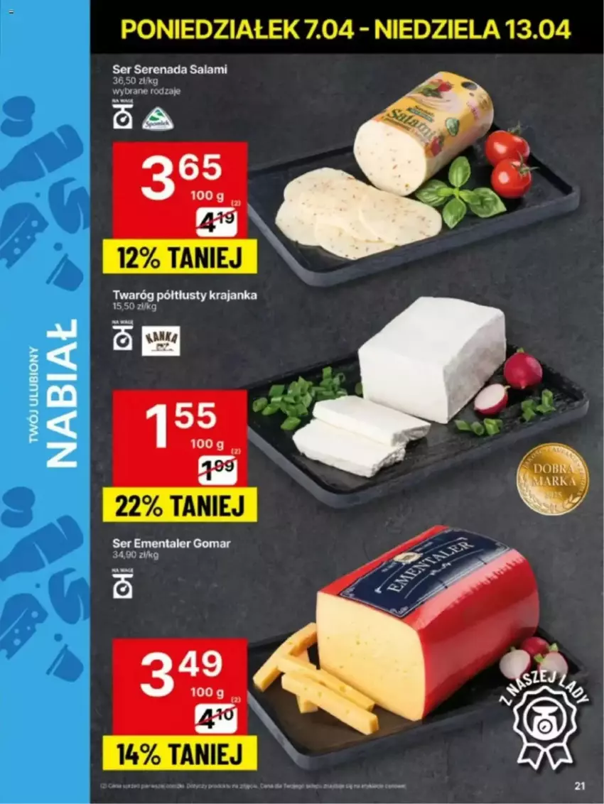 Gazetka promocyjna Delikatesy Centrum - ważna 07.04 do 13.04.2025 - strona 14 - produkty: Ementaler, Kasza, Salami, Ser