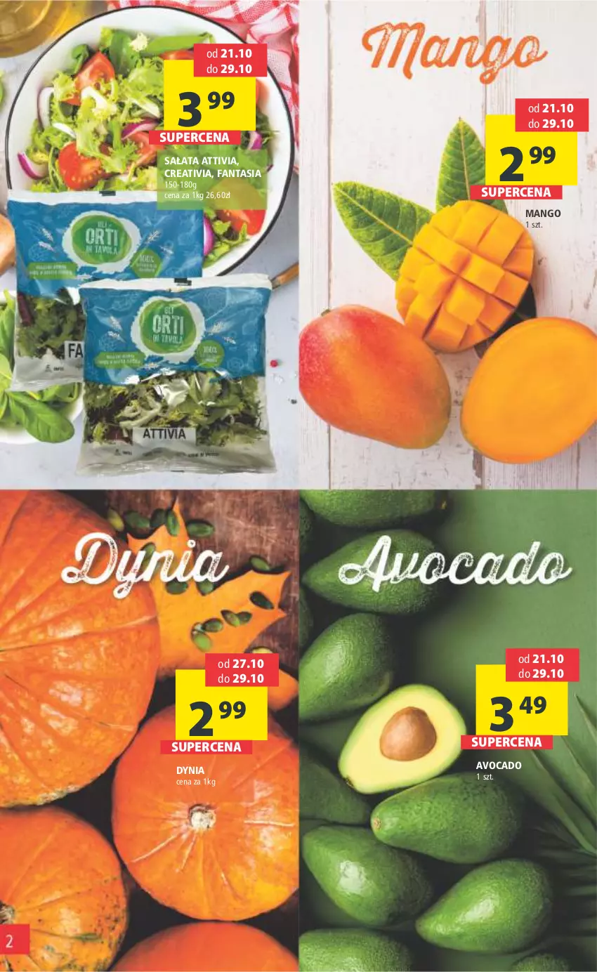 Gazetka promocyjna Arhelan - Gazetka - ważna 21.10 do 30.10.2022 - strona 2 - produkty: Avocado, Fa, Fanta, Mango, Sałat