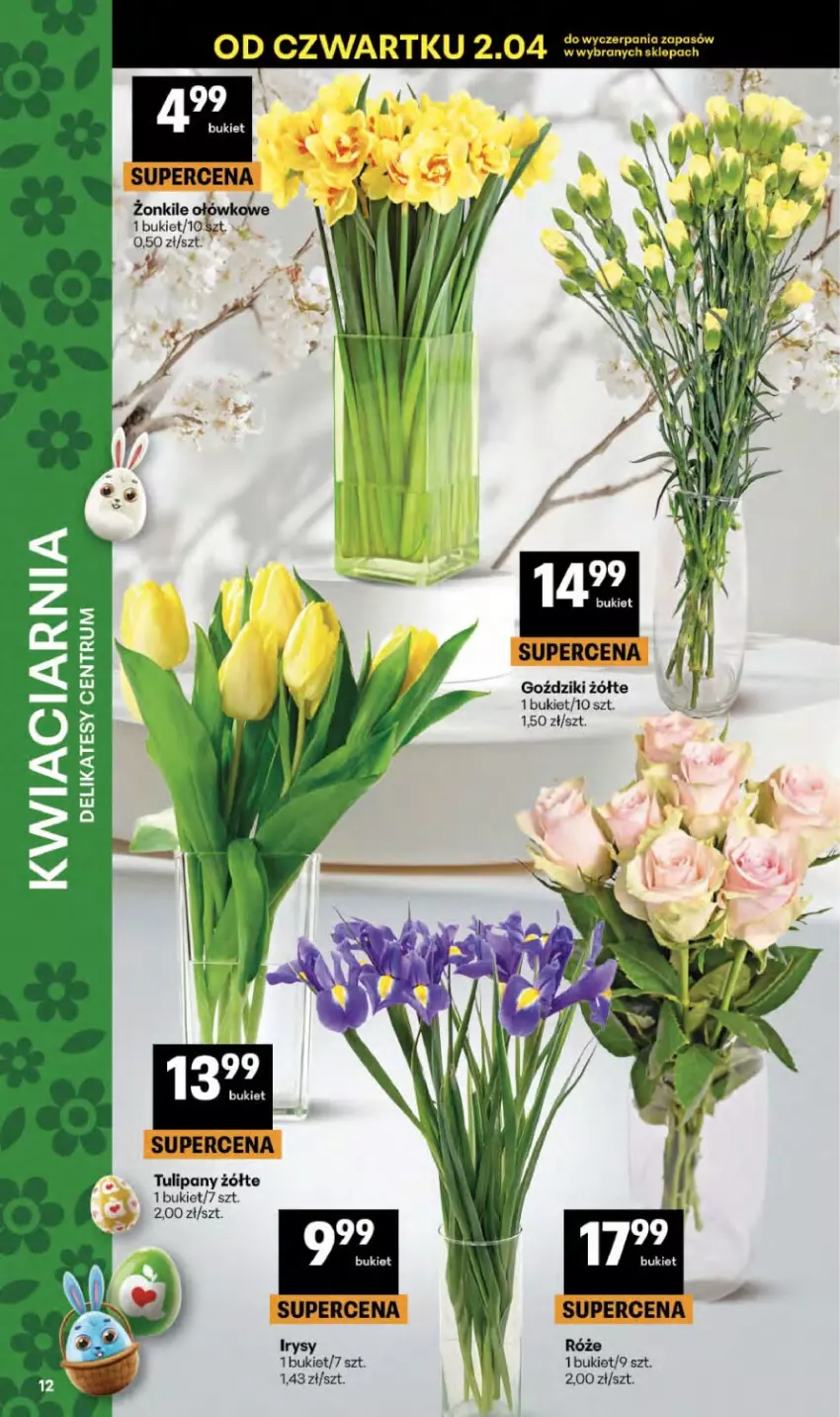 Gazetka promocyjna Delikatesy Centrum - Franczyza DC14 Czwartek - ważna 02.04 do 08.04.2026 - strona 12 - produkty: Bukiet, Tulipan