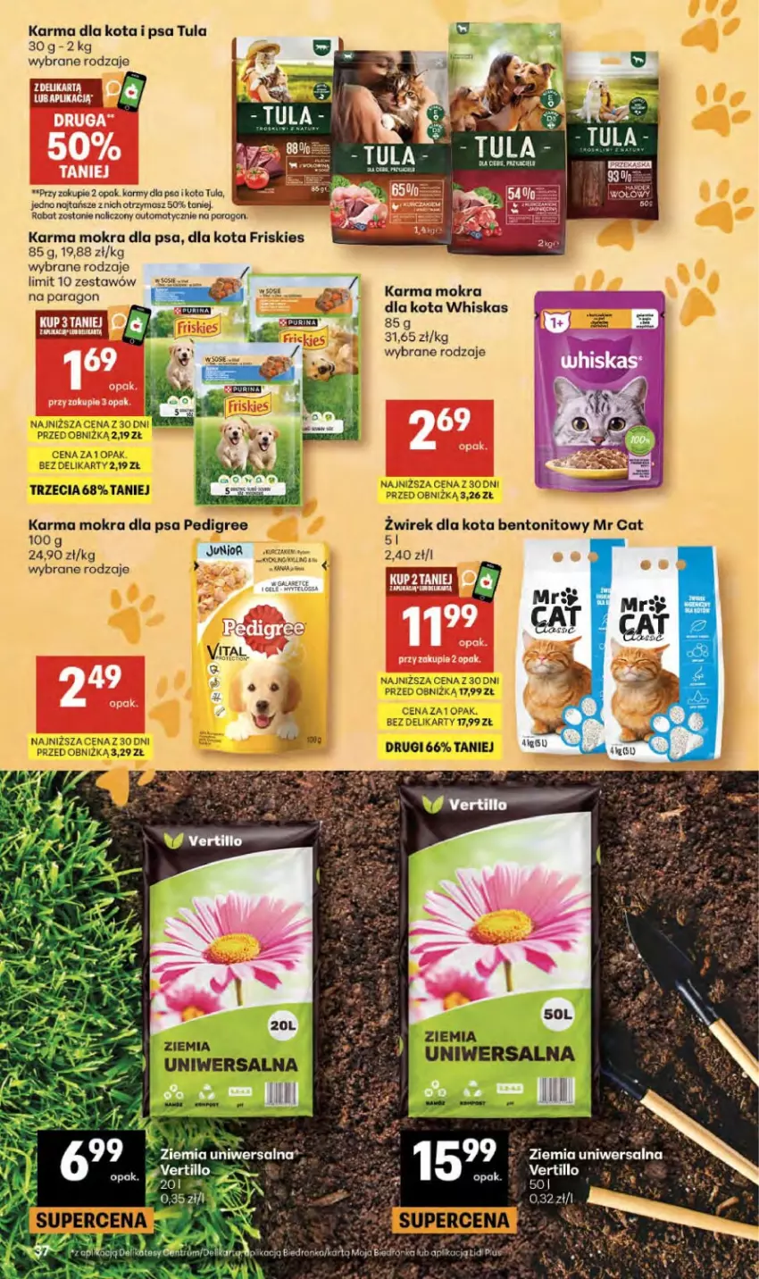Gazetka promocyjna Delikatesy Centrum - Franczyza DC14 Czwartek - ważna 02.04 do 08.04.2026 - strona 37 - produkty: Friskies, Gala, Pedigree, Por, Whiskas