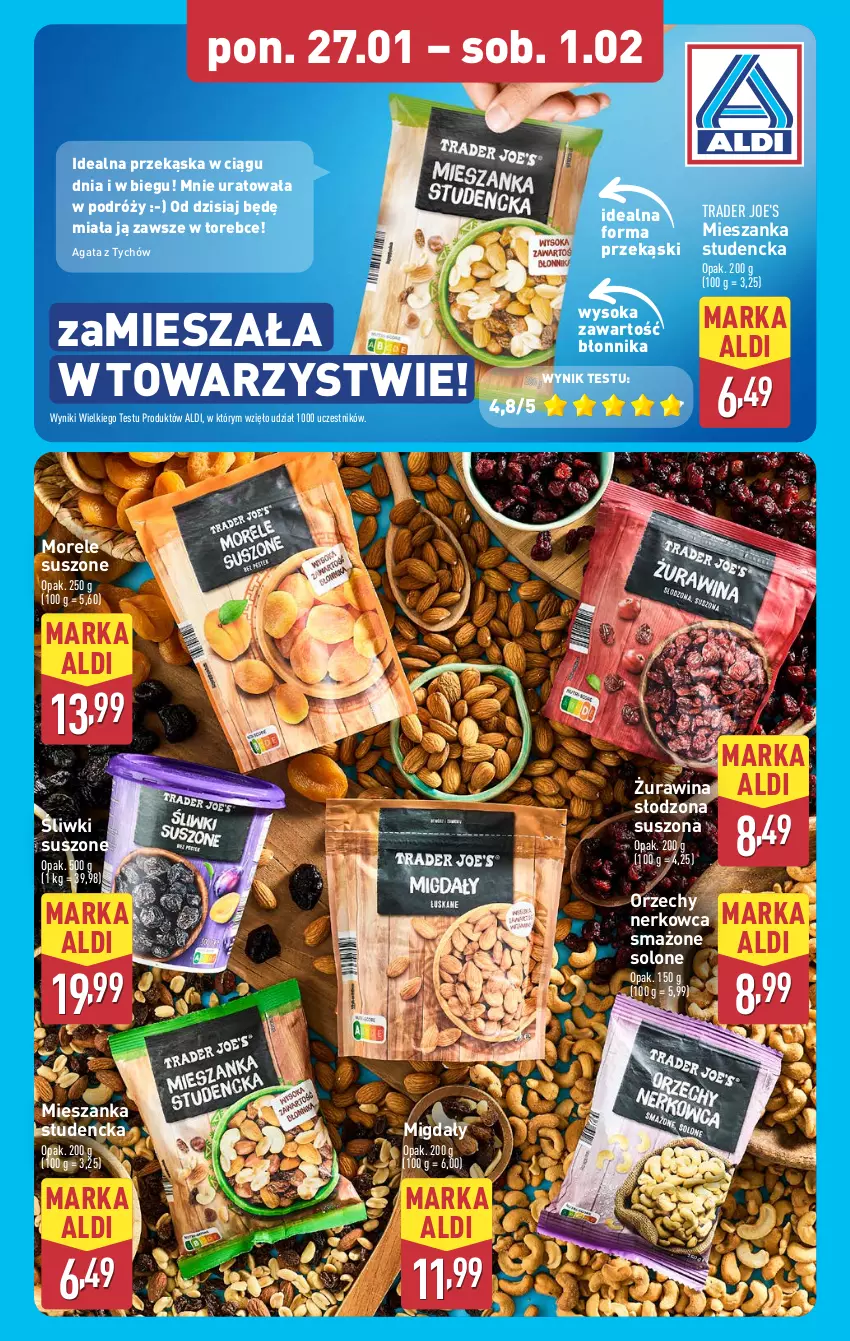 Gazetka promocyjna Aldi - Okazje na weekend - ważna 30.01 do 01.02.2025 - strona 8 - produkty: Mieszanka studencka, Migdały, Sok