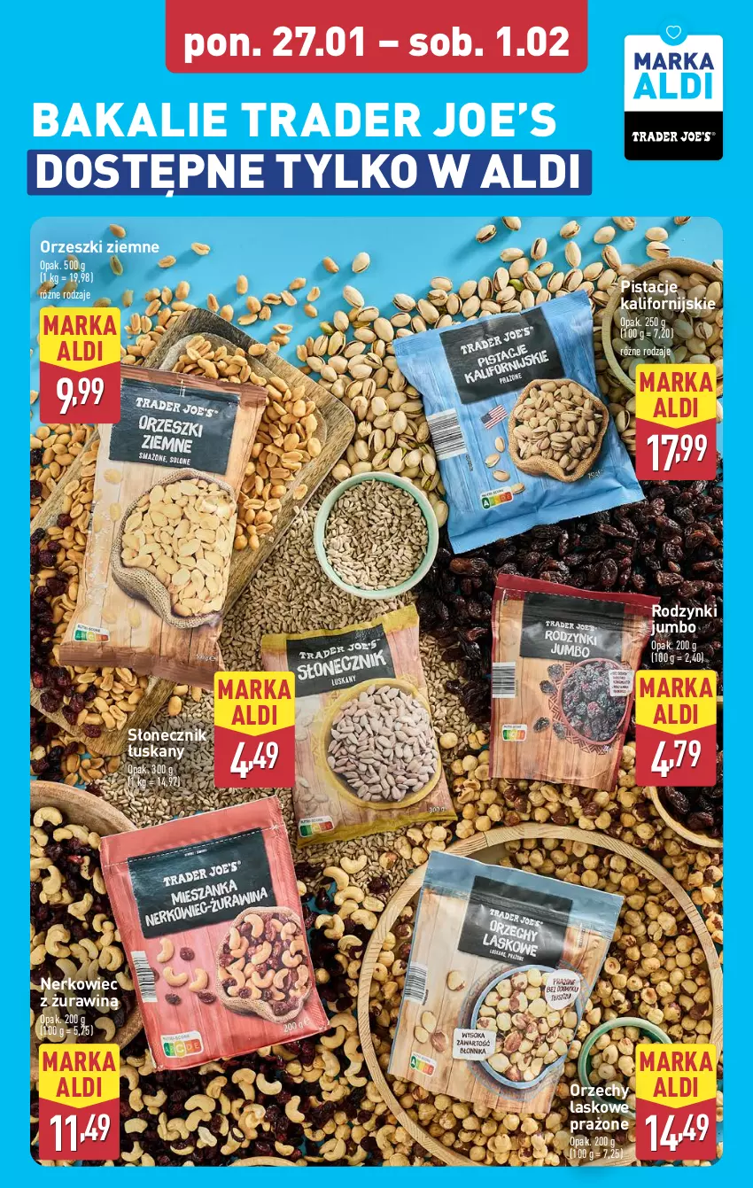 Gazetka promocyjna Aldi - Okazje na weekend - ważna 30.01 do 01.02.2025 - strona 9 - produkty: Orzeszki, Orzeszki ziemne, Pistacje, Rodzynki