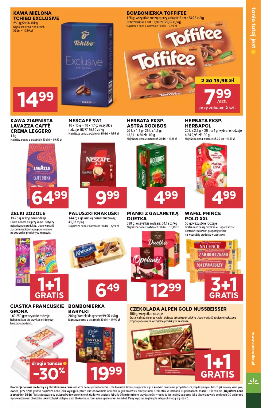 Gazetka promocyjna Stokrotka - Market Opole/Radom - ważna 27.02 do 05.03.2025 - strona 11 - produkty: Baryłki, Ciastka, Czekolada, Gala, Gra, Herbapol, Herbata, Kawa, Kawa mielona, Kawa ziarnista, Krakus, Krakuski, Lavazza, Mięso, Nescafé, Owoce, Por, Prince Polo, Ser, Tchibo, Toffifee, Warzywa